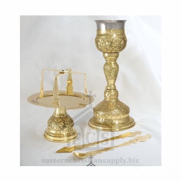 Lacquered Brass Chalice Set