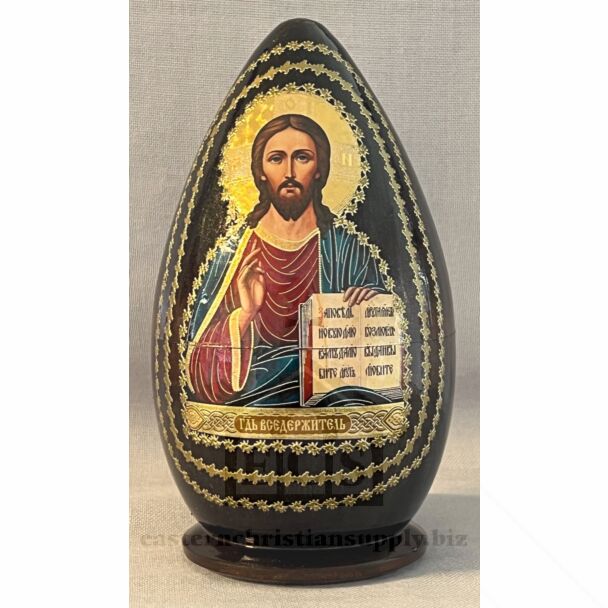 Icon of Christ and the Theotokos, Egg shaped Nesting Doll