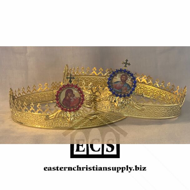 Gold-Plated Wedding Crown with Small icon