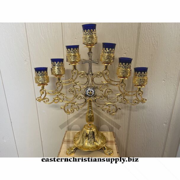 Gold-plated seven-branched candelabrum - SPECIAL ORDER!