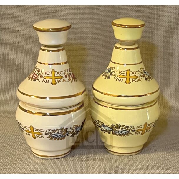 Ceramic oil and incense container