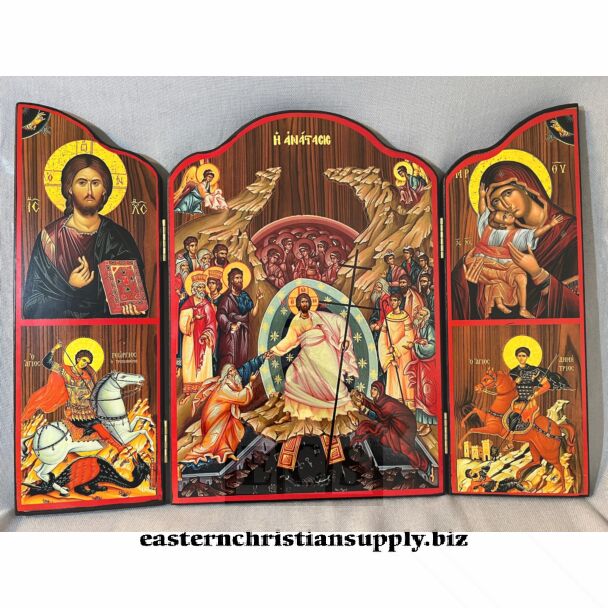 Large Triptych Resurrection/Annunciation