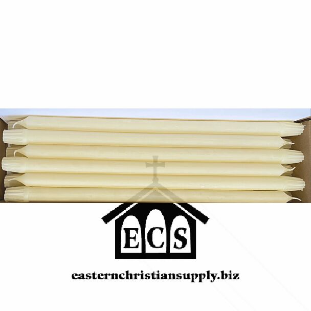 100% beeswax Holy Table candles (box of 18) - SPECIAL ORDER