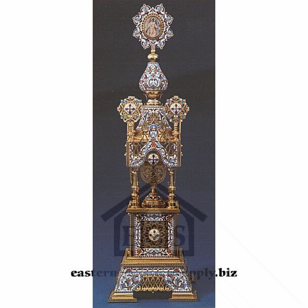Gold-plated tabernacle with enamel - SPECIAL ORDER!
