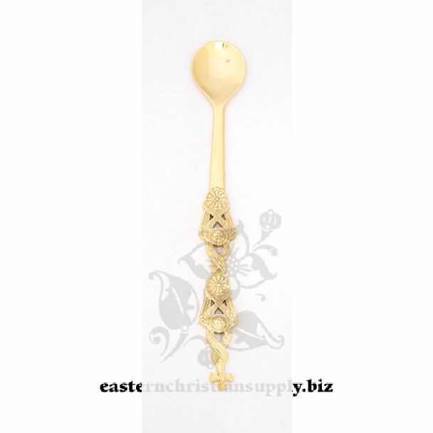 Gold-plated bronze Communion Spoon