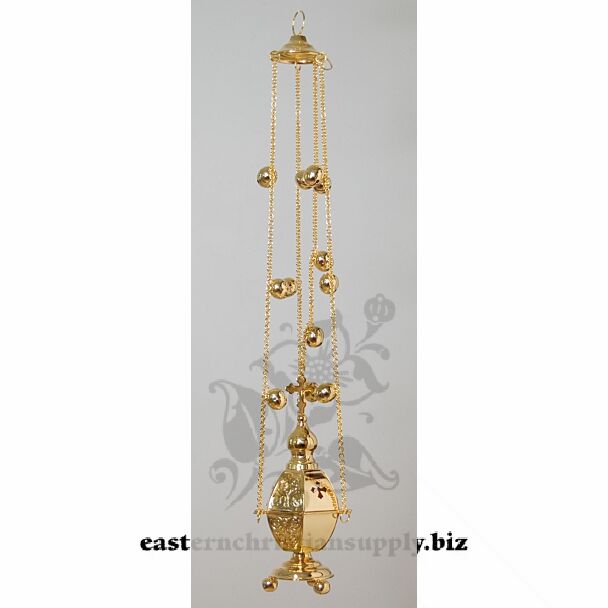 Gold-Plated Hexagonal Censer with Bells
