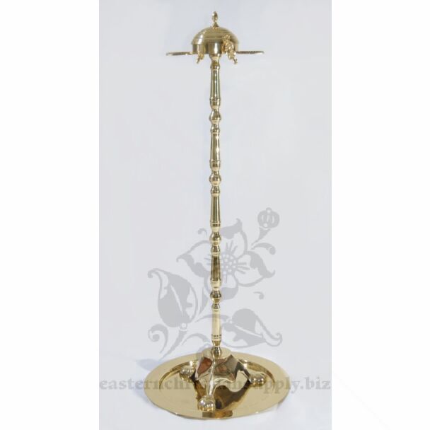 Lacquered brass censer and processional torch stand