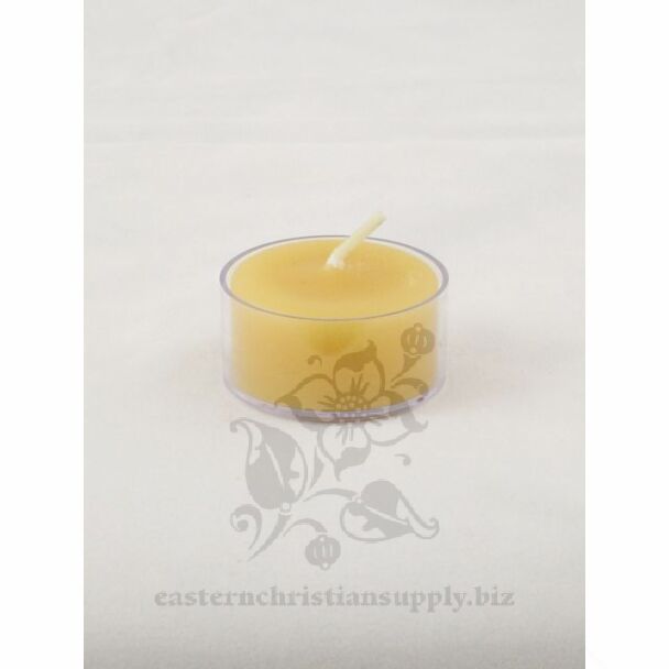Beeswax Tea Candles in Clear Cup