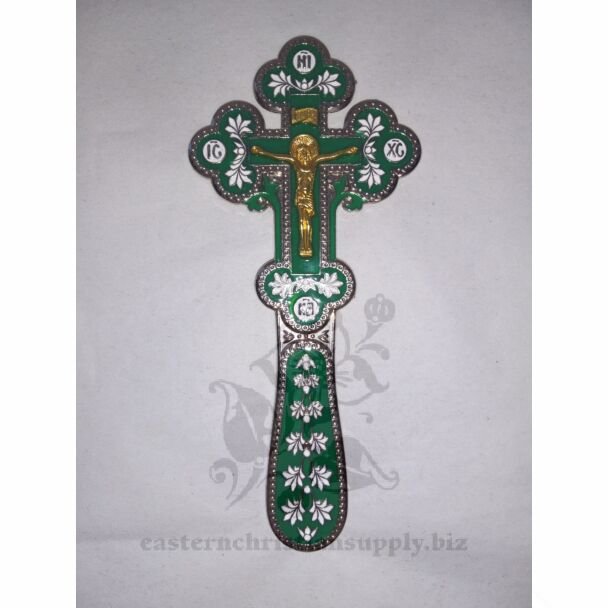 Holy Land Blessing Cross Green