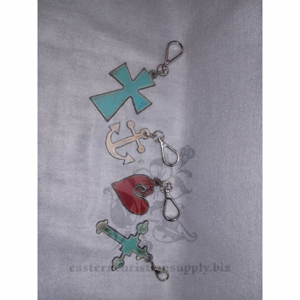Zipper Charm Heart or Cross or Religeous Anchor