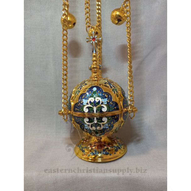 Blue Enameled Censer