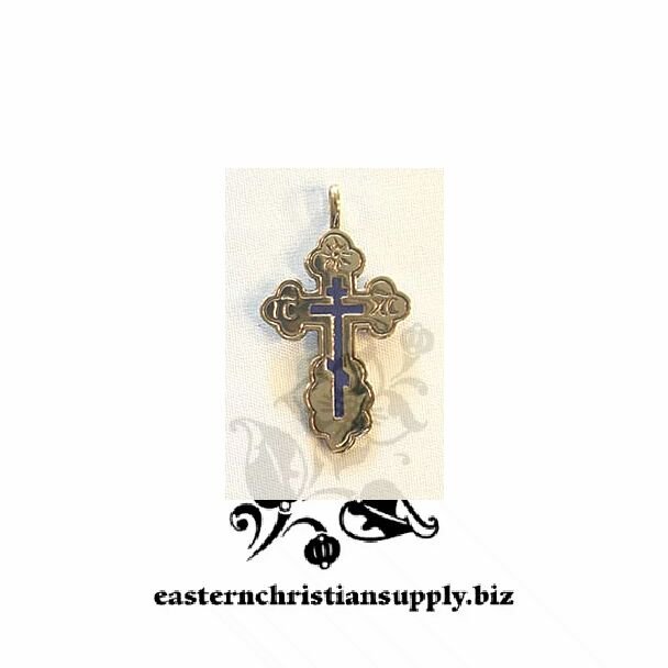 14k gold and enamel St. Olga's Cross