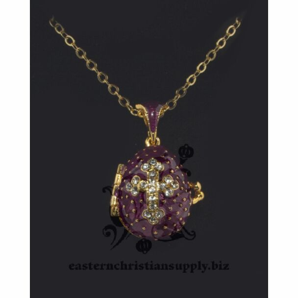 Purple Cross Royal Egg Pendant