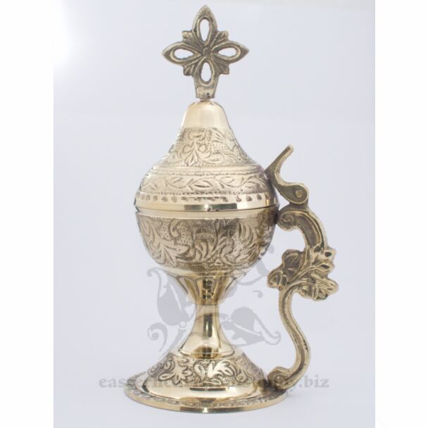 Engraved brass censer