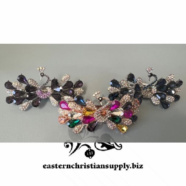 Crystal Peacock Hairclip 