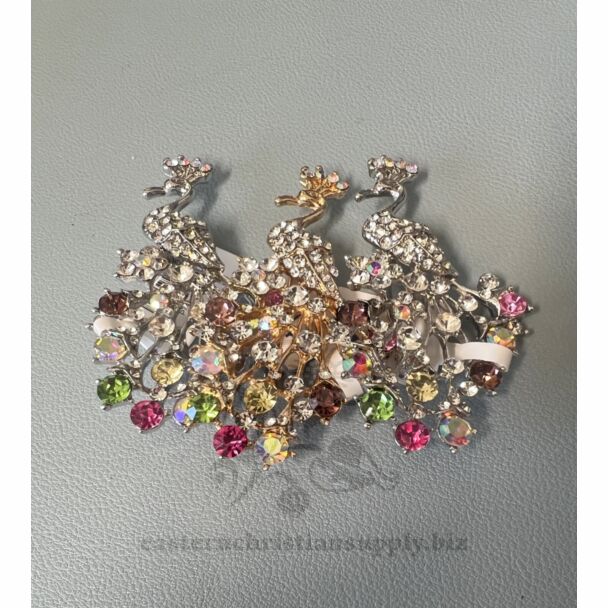 Small Peacock Brooch