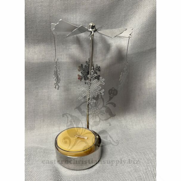 Small Silver Snowflake Rotary Tealight