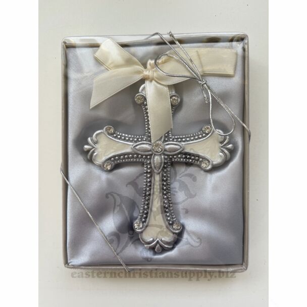 Silver/White Cross