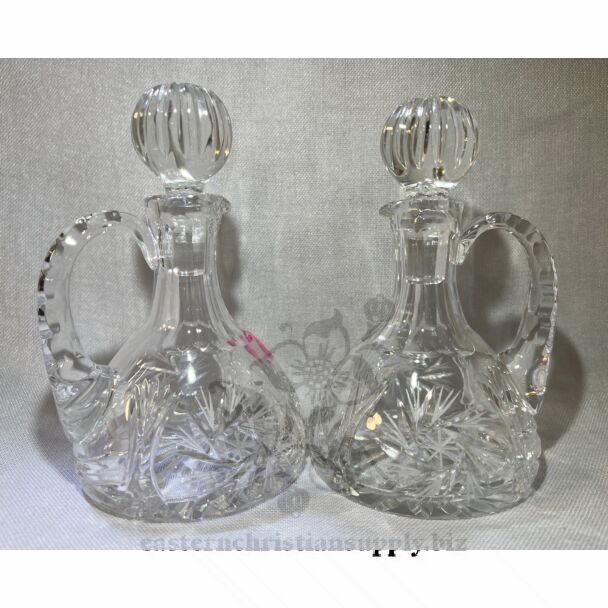 "565 Pinwheel" Polish Handcut Cruet Set