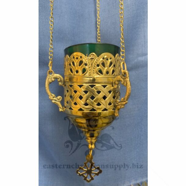 Hanging Brass Vigil lamp (lace)