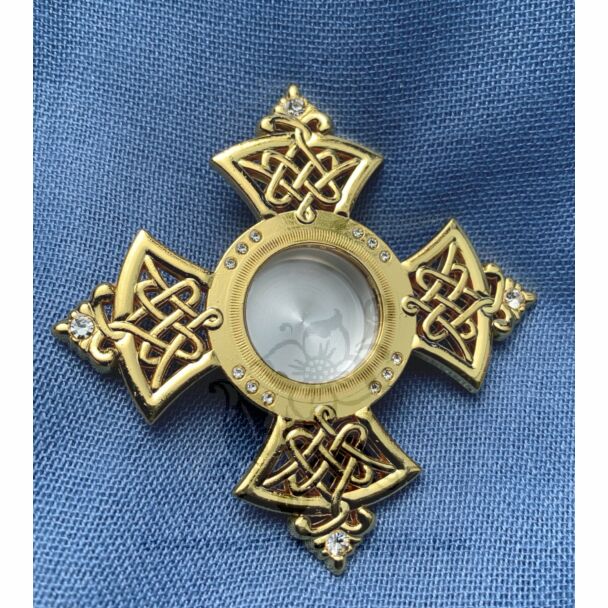 Reliquary - Cross shape with Celtic-knot design