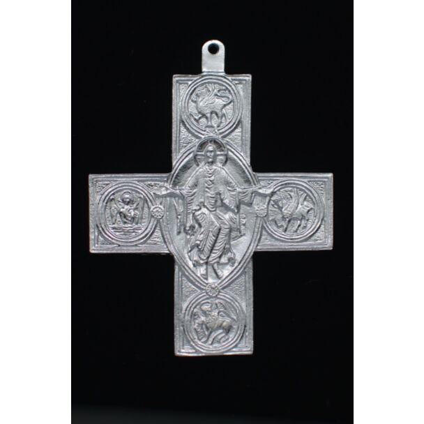 Bronze silver-plated early English pectoral Cross