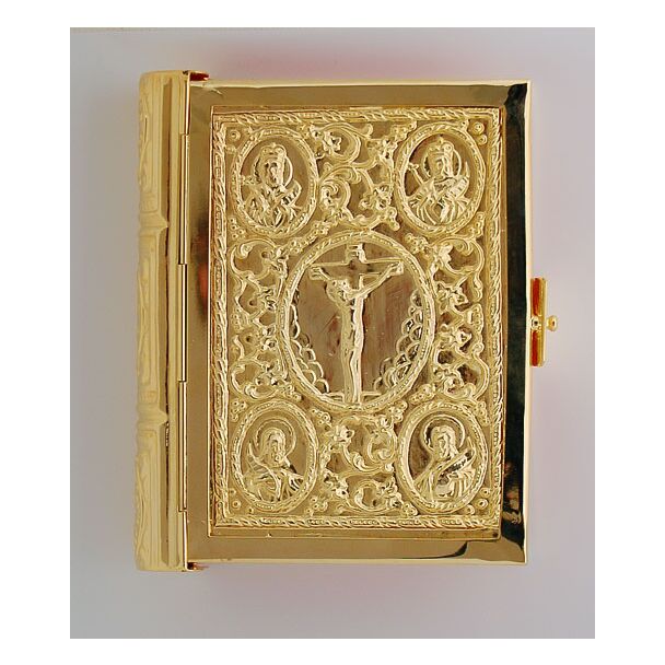 Small Greek Gospel with gold-plated cover