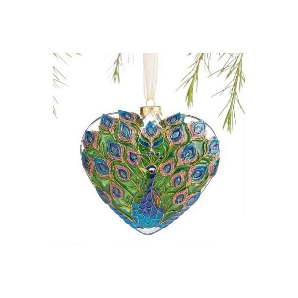 Cloisonné Peacock Ornament