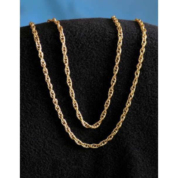 Lightweight faux gold rope chain