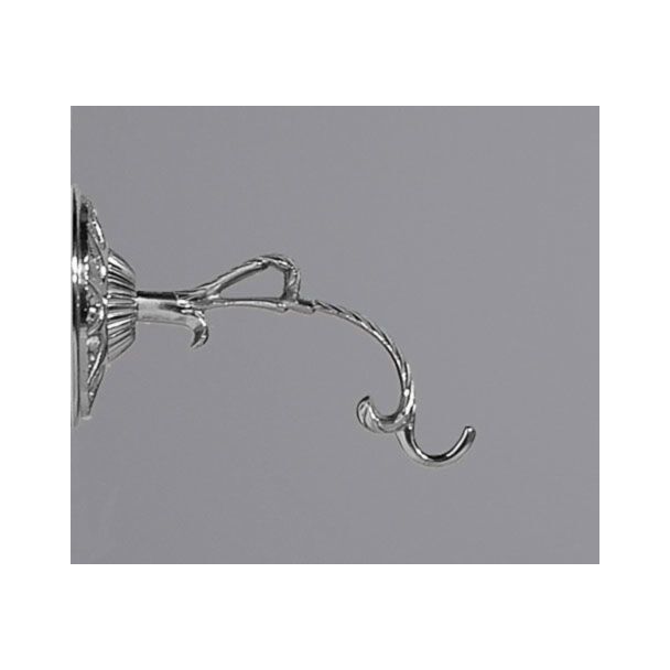 Short nickel-plated brass lamp hook