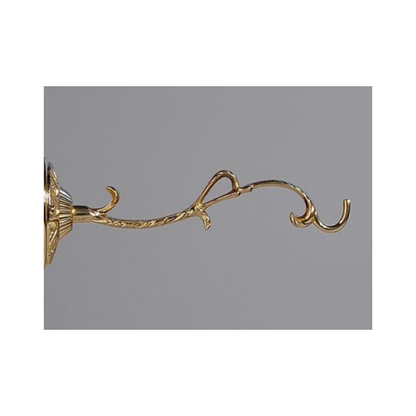 Medium-length lacquered brass lamp hook