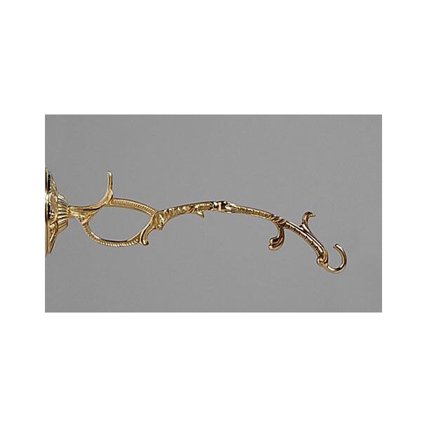 Long lacquered brass lamp hook