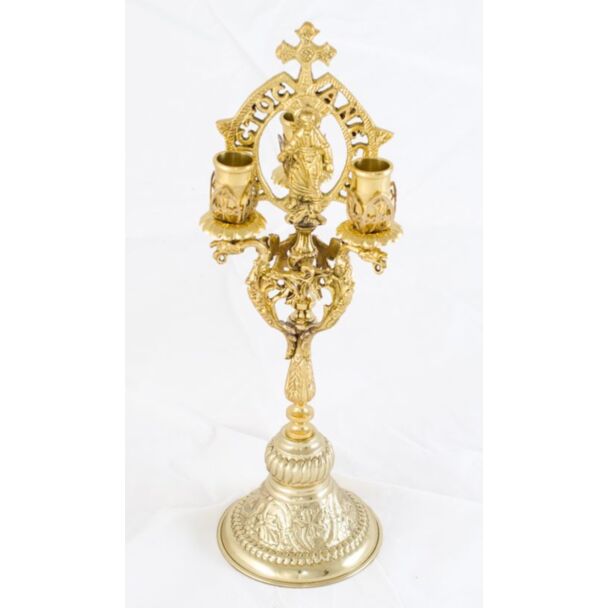Lacquered Brass Paschal Candlestick