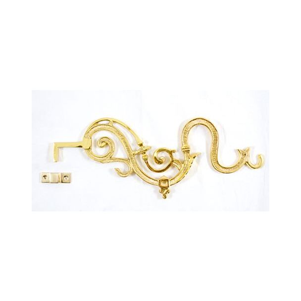 Extra long lacquered brass lamp hook