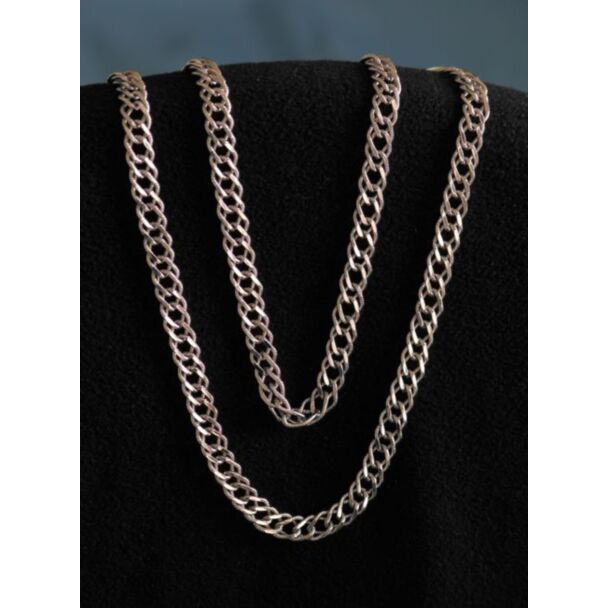 Faux gold double-curb chain