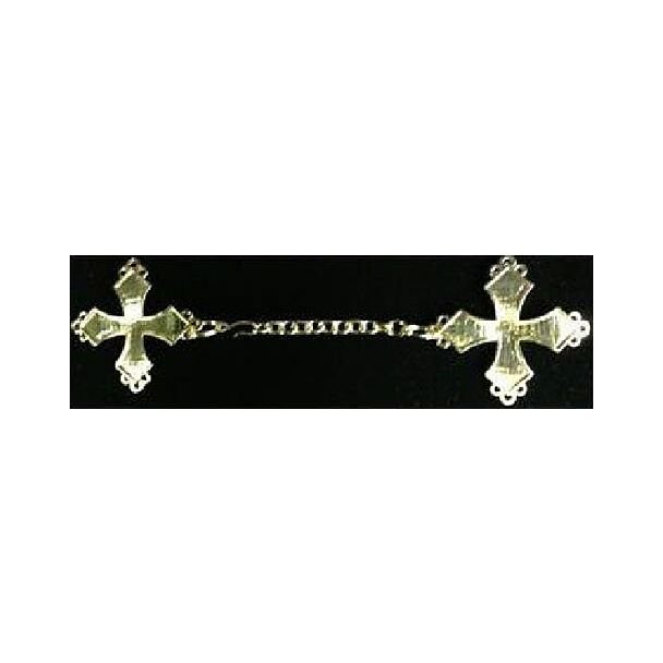 “E.6” Metallic Clasp with Chain