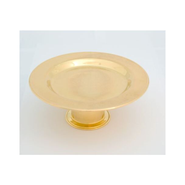 Large Gold-Plated Engraved Diskos (Paten)