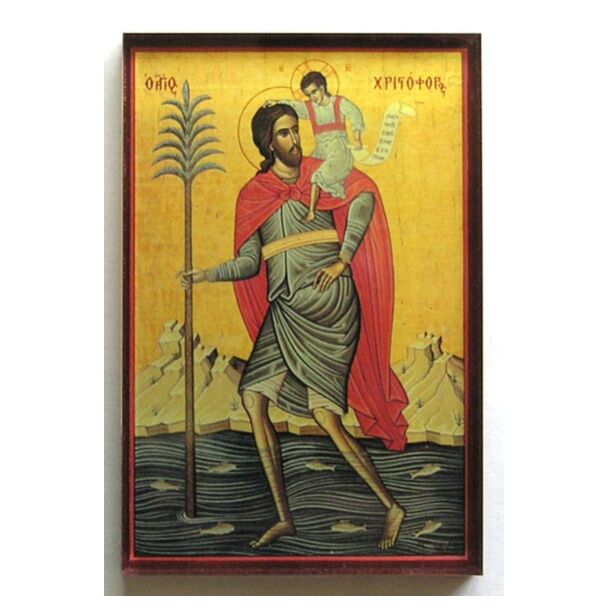 Magnetic acrylic Icon of Saint Christopher