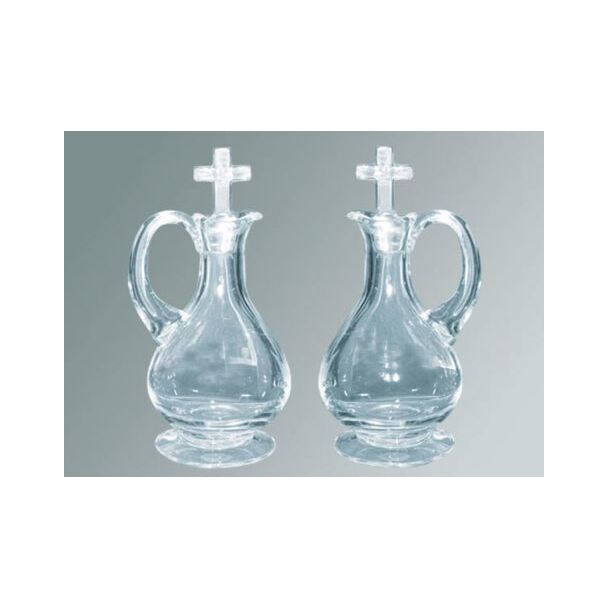 “#542 Plain” Glass Cruets with Stoppers
