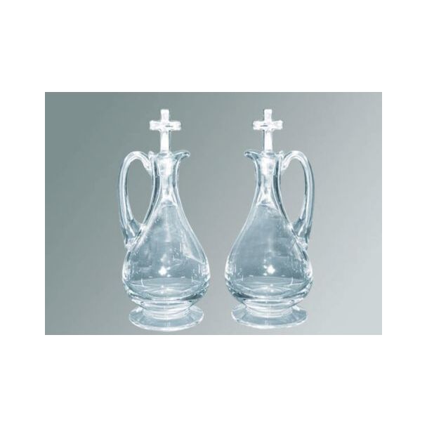 “#543 Plain” Glass Cruets with Stoppers