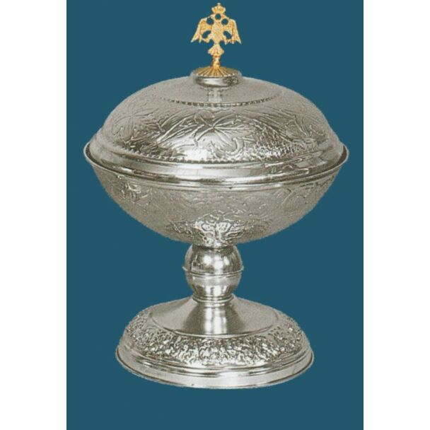 Chrome-plated bowl for Artoklasia