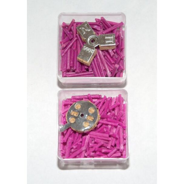 Greek float with pink wax-coated wicks (small box)