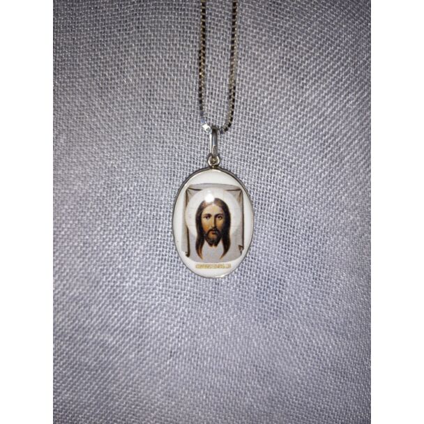 Porcelain Pendant of Christ Made Without Hands 