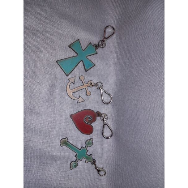 Zipper Charm Heart or Cross or Religeous Anchor