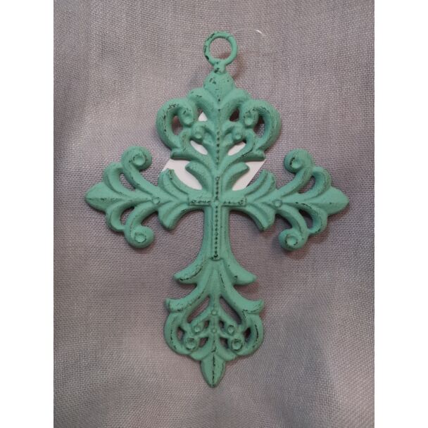 Turquoise Scroll Wall Cross