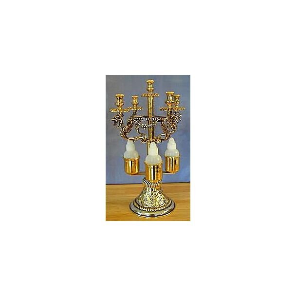 Gold- and silver-plated Litya candlestick