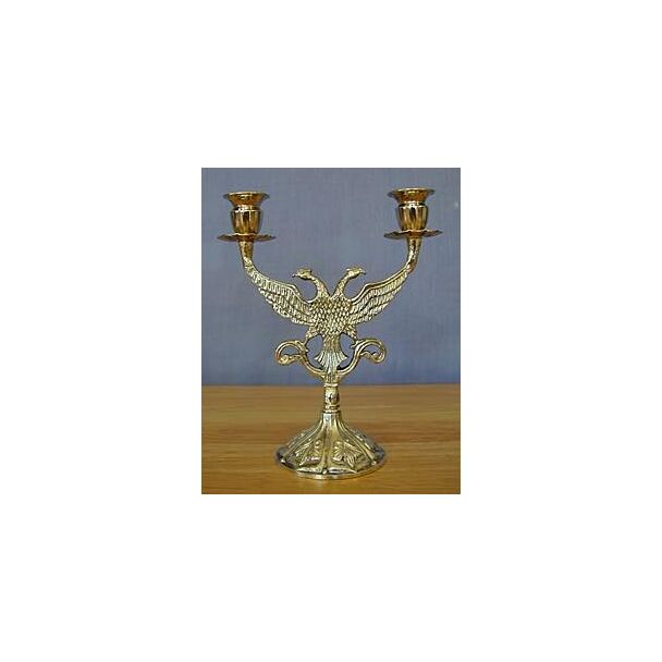 Silver-plated eagle candlestick