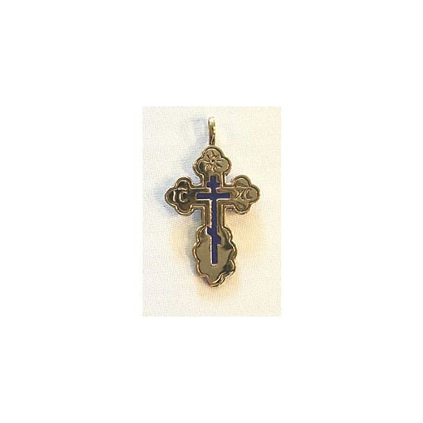 14k gold and enamel St. Olga's Cross