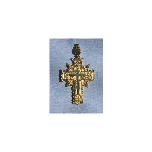 Gold-plated sterling silver Old Believer Cross