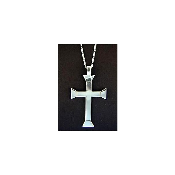 St. Katherine Cross - silver (1.5")